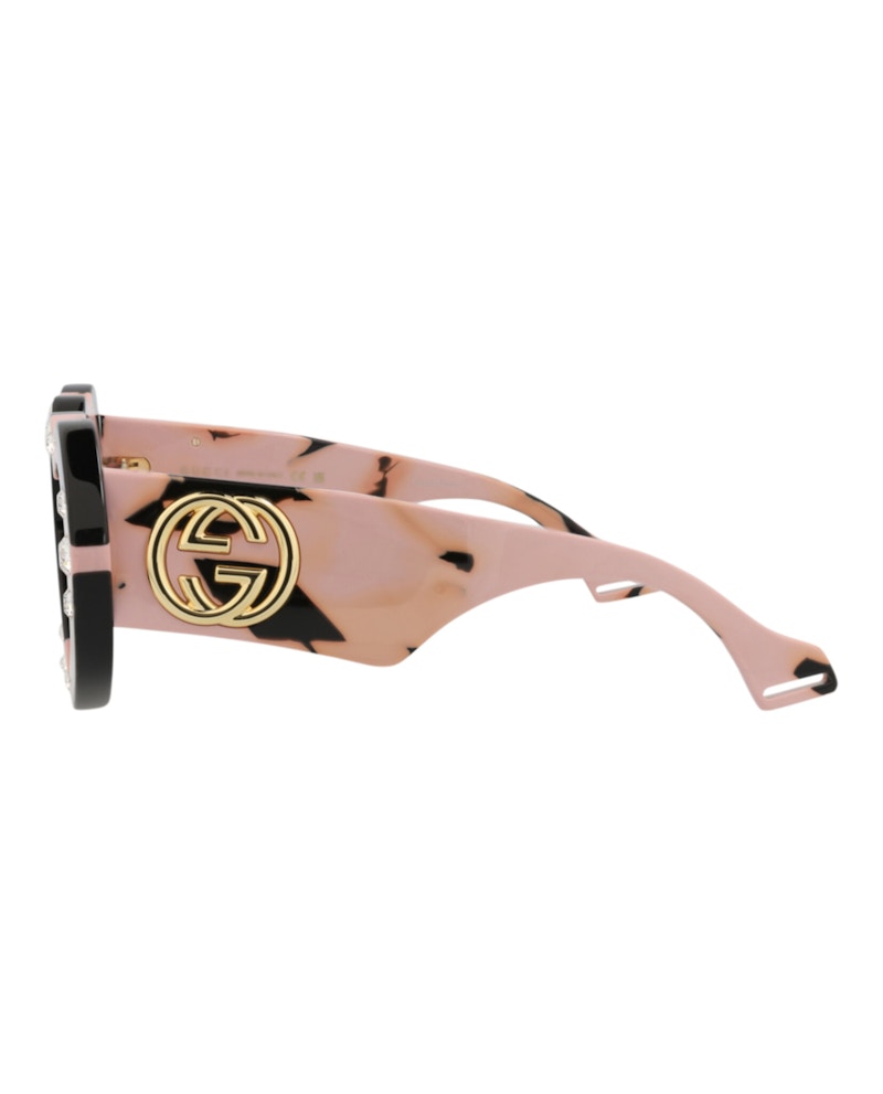 Gucci Cat Eye-Frame Recycled Acetate Sunglasses Black Havana Red (GG1329S-30013929-001)