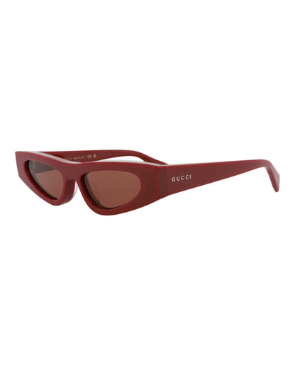 Gucci Cat Eye-Frame Recycled Acetate Sunglasses Burgundy Burgundy Brown (GG1779SA-30016145-002)