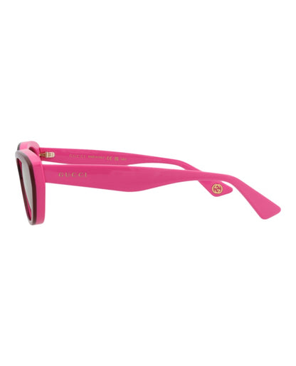 Gucci Cat Eye-Frame Recycled Acetate Sunglasses Burgundy Fuchsia Red (GG1638S-30014974-003)