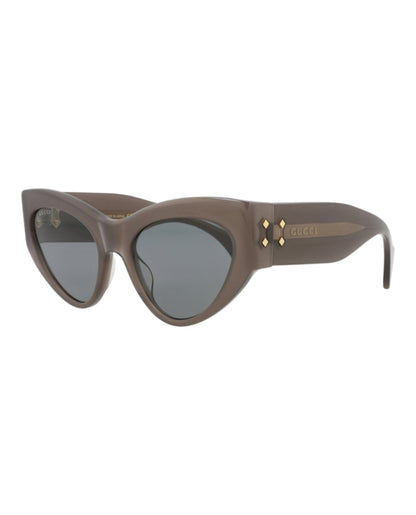 Gucci Cat Eye-Frame Recycled Acetate Sunglasses Grey Grey Grey (GG1704S-30015493-004)