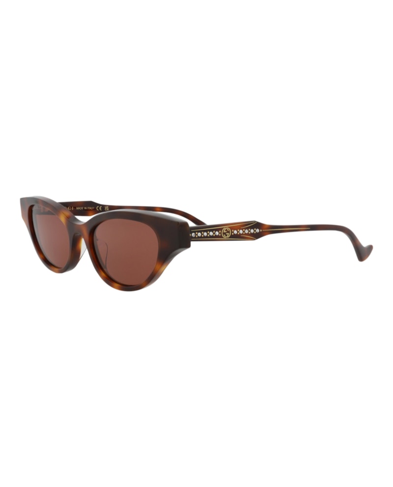 Gucci Cat Eye-Frame Recycled Acetate Sunglasses Havana/Havana/Brown (GG1298S-30013901-002)