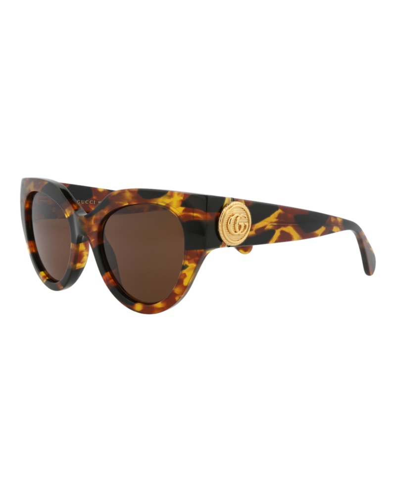 Gucci Cat Eye-Frame Recycled Acetate Sunglasses Havana Havana Brown (GG1408S-30014417-002)