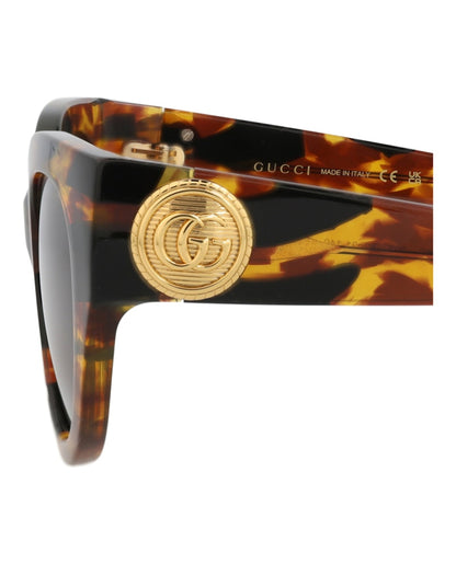 Gucci Cat Eye-Frame Recycled Acetate Sunglasses Havana Havana Brown (GG1408S-30014417-002)