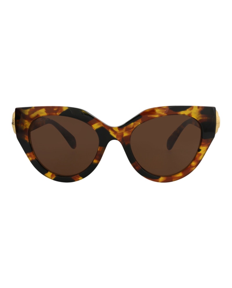 Gucci Cat Eye-Frame Recycled Acetate Sunglasses Havana Havana Brown (GG1408S-30014417-002)