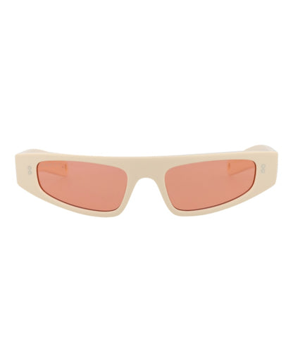 Gucci Cat Eye-Frame Recycled Acetate Sunglasses Ivory/Ivory/Red (GG1634S-30014927-005)