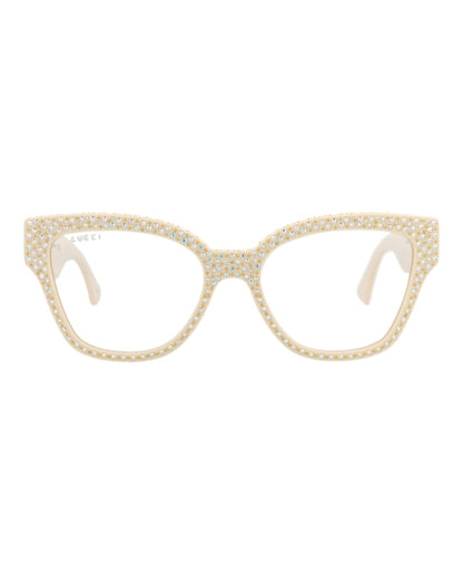 Gucci Cat Eye-Frame Recycled Acetate Sunglasses Ivory Ivory Transparent (GG1424S-30014526-001)