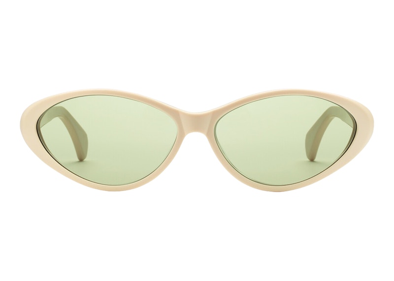 Gucci Cat-Eye Frame Sunglasses Shiny Ivory/Green (733799 J0740 9230)