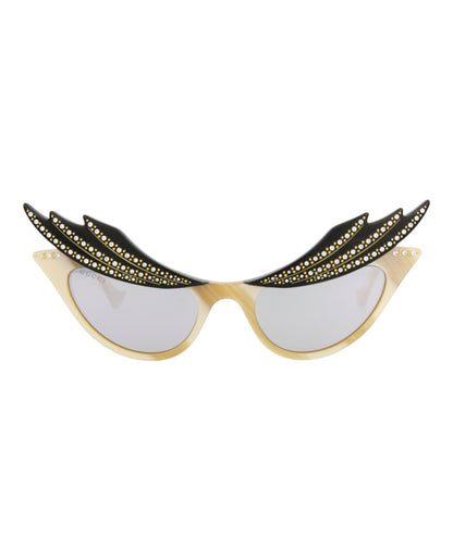 Gucci Cat Eye Sunglasses Beige/Beige/Silver (GG1094S-30012857-005)