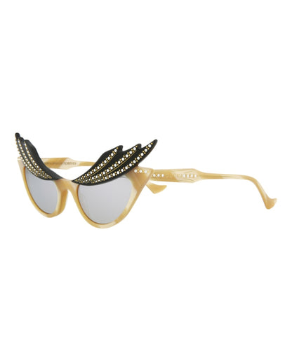 Gucci Cat Eye Sunglasses Beige/Beige/Silver (GG1094S-30012857-005)