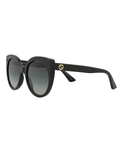 Gucci Cat Eye Sunglasses Black/Black/Grey (GG0325S-30002854-001)
