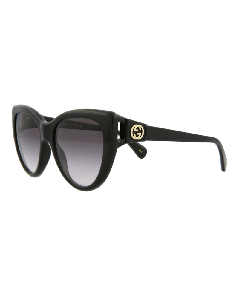 Gucci Cat Eye Sunglasses Black/Black/Grey (GG0877S-30010262-001)