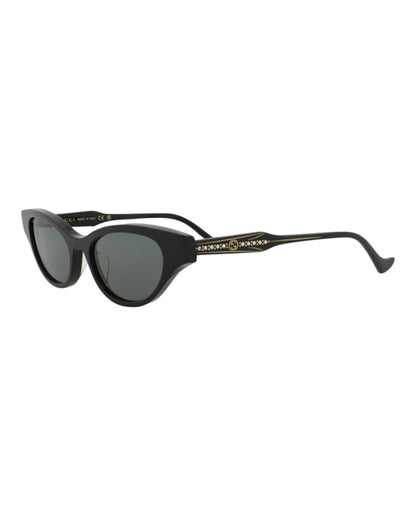 Gucci Cat Eye Sunglasses Black Black Grey (GG1298S-30013901-001)
