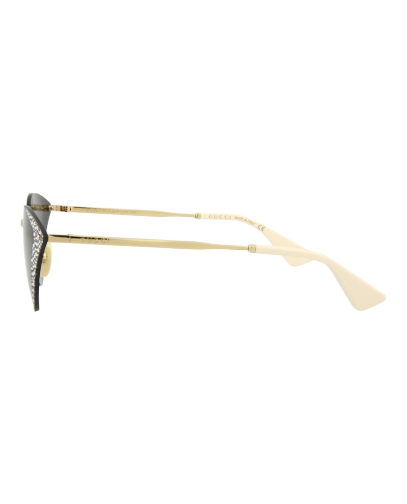 Gucci Cat Eye Sunglasses Gold/Gold/Grey (GG0898S-30010504-001)