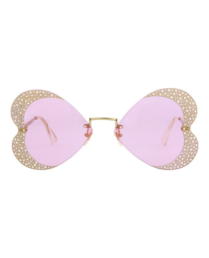 Gucci Cat Eye Sunglasses Gold/Gold/Pink (GG0897S-30010507-001)