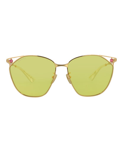 Gucci Cat Eye Sunglasses Gold/Gold/Yellow (GG1375SA-30014208-002)