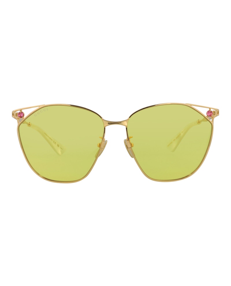 Gucci Cat Eye Sunglasses Gold/Gold/Yellow (GG1375SA-30014208-002)