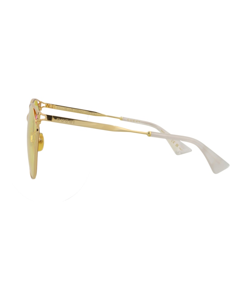 Gucci Cat Eye Sunglasses Gold/Gold/Yellow (GG1375SA-30014208-002)