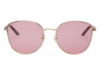 Gucci Cat Eye Sunglasses Gold Pink (GG0807SA-004-58)