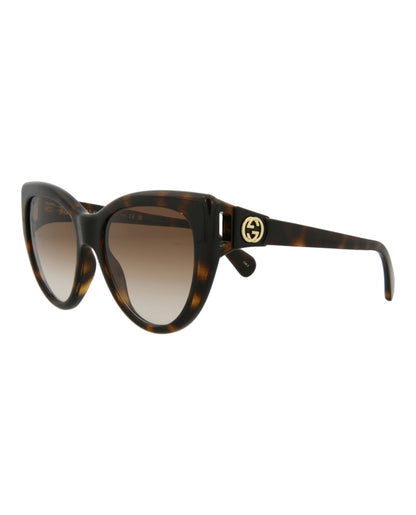 Gucci Cat Eye Sunglasses Havana/Havana/Brown (GG0877S-30010262-002)