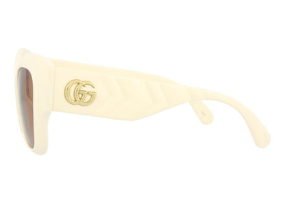 Gucci Cat Eye Sunglasses Ivory/Brown (GG0808S-30009479-002)