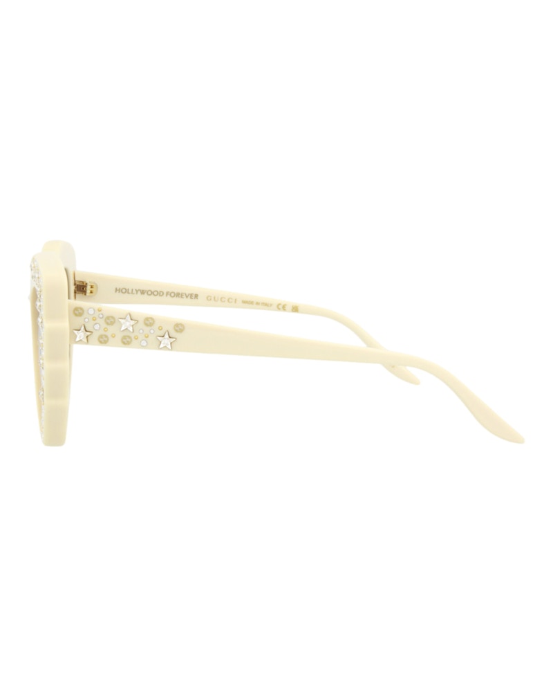 Gucci Cat Eye Sunglasses Ivory/Ivory/Brown (GG1095S-30012868-002)