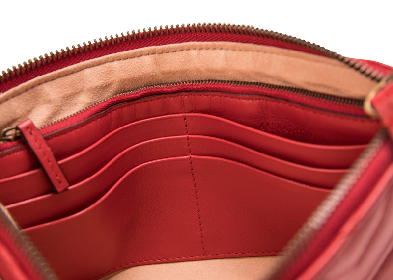 Gucci GG Marmont Chain Bag Matelasse Mini Red