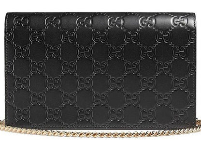 Gucci Chain Crossbody Mini Guccissima Black