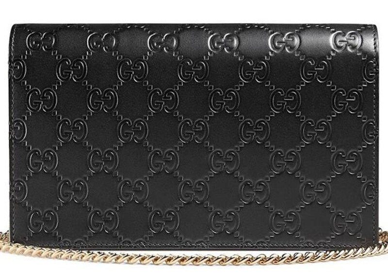 Gucci Chain Crossbody Mini Guccissima Black