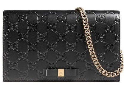Gucci Chain Crossbody Mini Guccissima Black