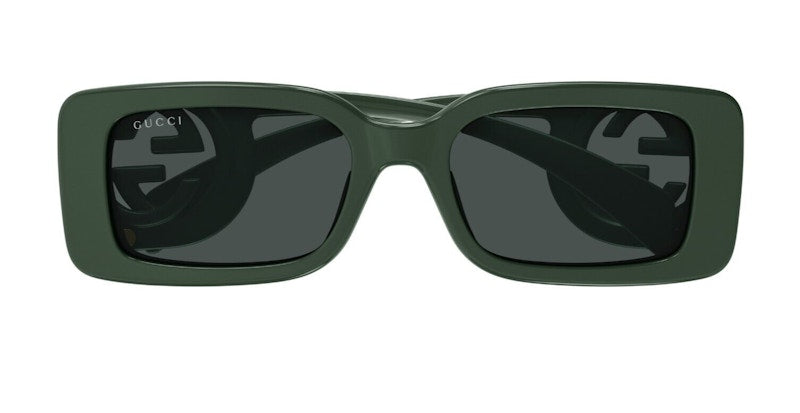 Gucci Chaise Lounge Sunglasses Green/Solid Smoke Grey (GG1325S-003)