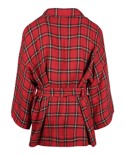 Gucci Checked Kimono Jacket Red/Black