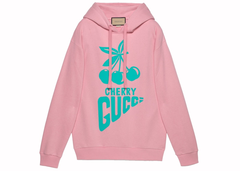 Gucci Cherry Print Hoodie Light Blue