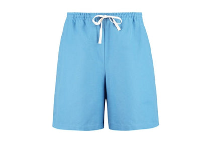 Gucci Ciel de Nuit Animal Taped Cotton Shorts Blue