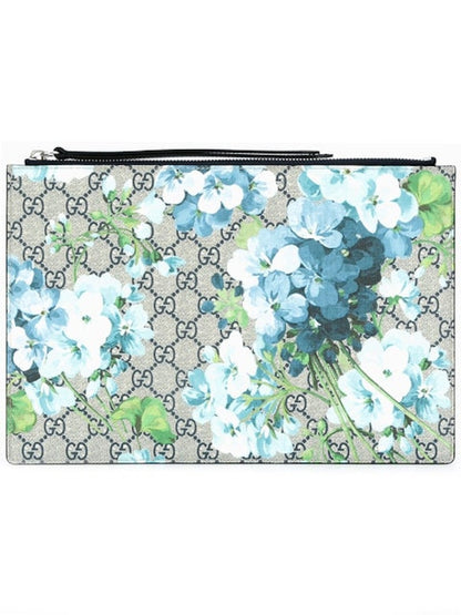 Gucci Clutch Blue Blooms Large Beige/Ebony