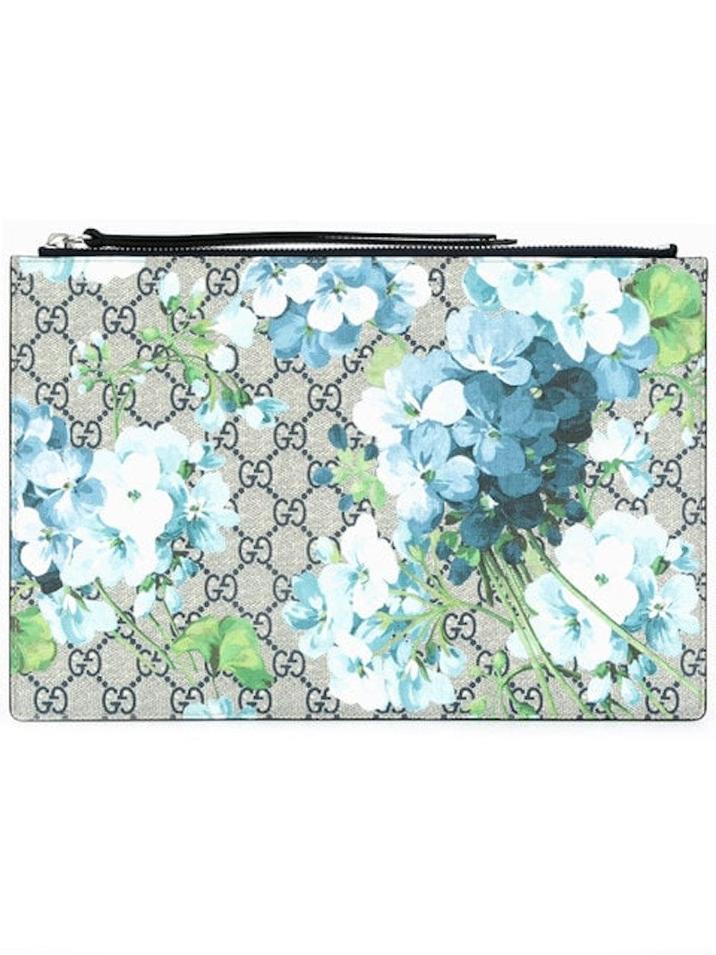 Gucci Clutch Blue Blooms Large Beige/Ebony