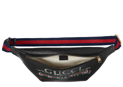 Gucci Coco Capitan Logo Belt Bag Vintage Logo Black