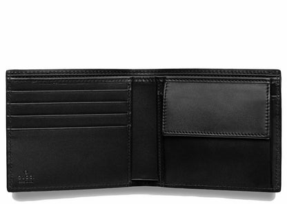 Gucci Coin Wallet GG Supreme Kingsnake Print Black/Grey