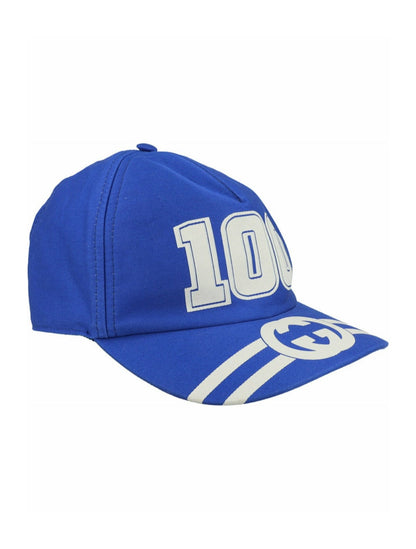 Gucci College GG Baseball Cap Bright Blue