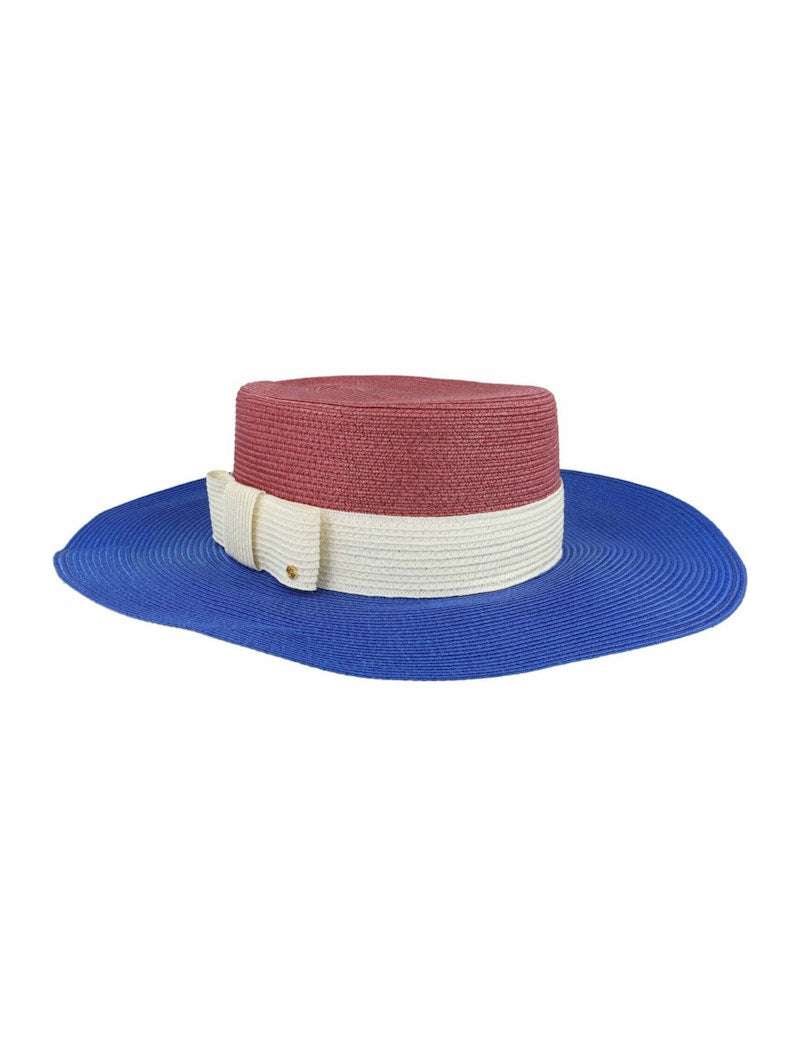 Gucci Colorblock Flat Top Hat Pink