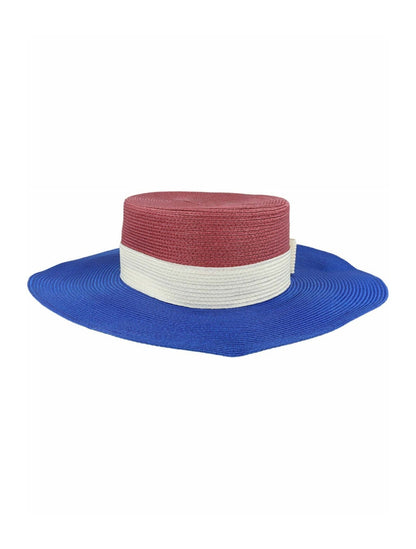 Gucci Colorblock Flat Top Hat Pink
