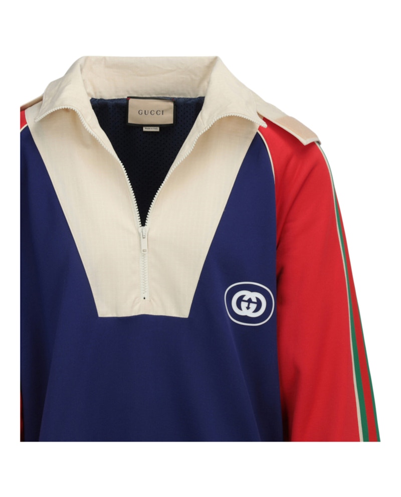 Gucci Colorblock Logo Sweatshirt Blue