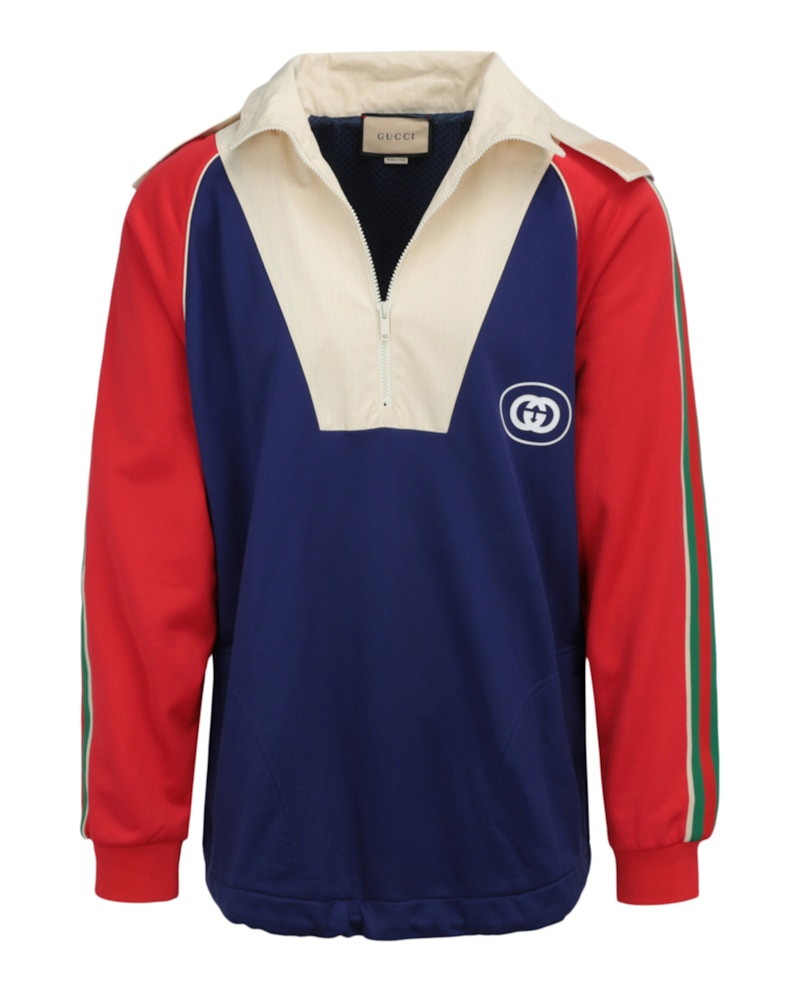 Gucci Colorblock Logo Sweatshirt Blue