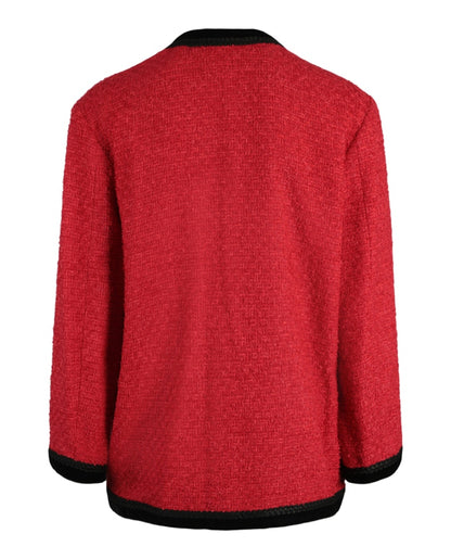 Gucci Colorblock Tweed Jacket Red