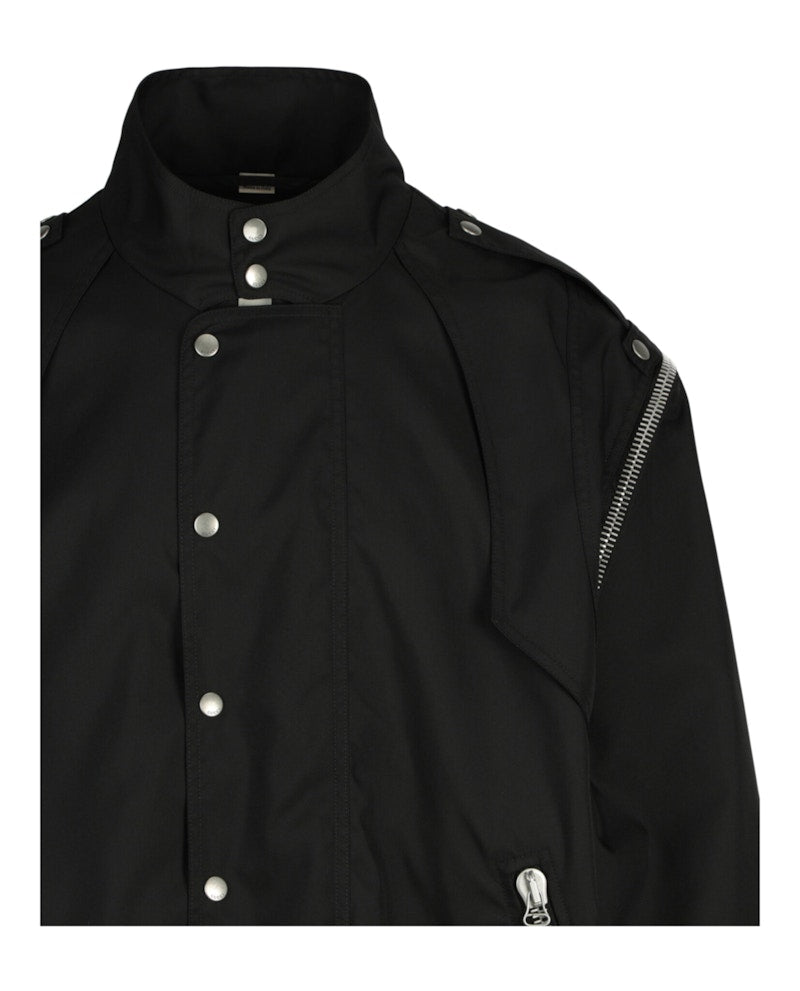 Gucci Convertible Graphic Print Jacket Black
