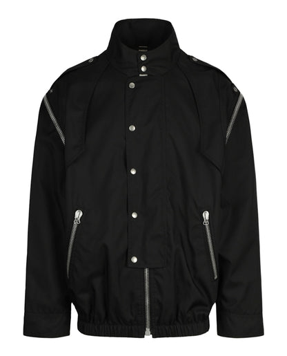 Gucci Convertible Graphic Print Jacket Black
