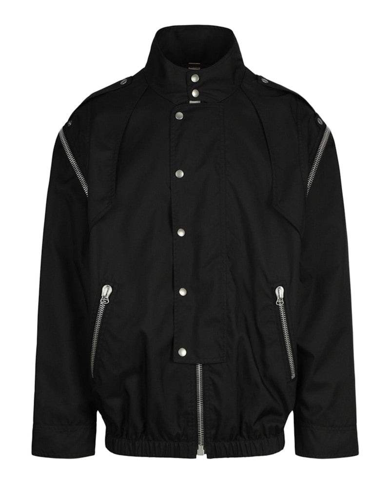 Gucci Convertible Graphic Print Jacket Black