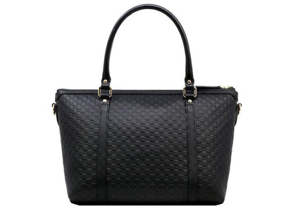 Gucci Convertible Tote Medium Microguccissima Black