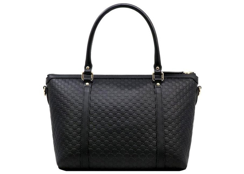 Gucci Convertible Tote Medium Microguccissima Black