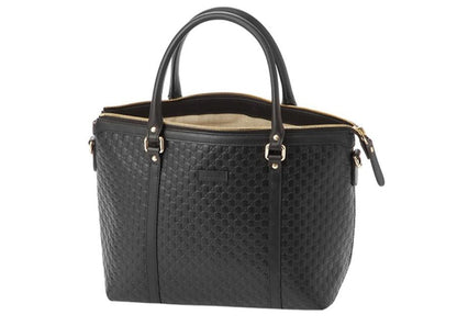 Gucci Convertible Tote Medium Microguccissima Black
