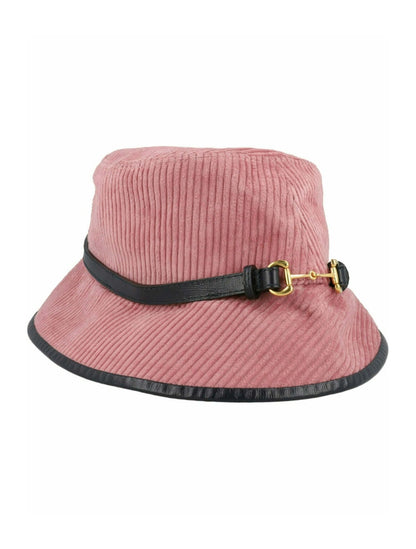 Gucci Corduroy Horsebit Bucket Hat Rose/Blue